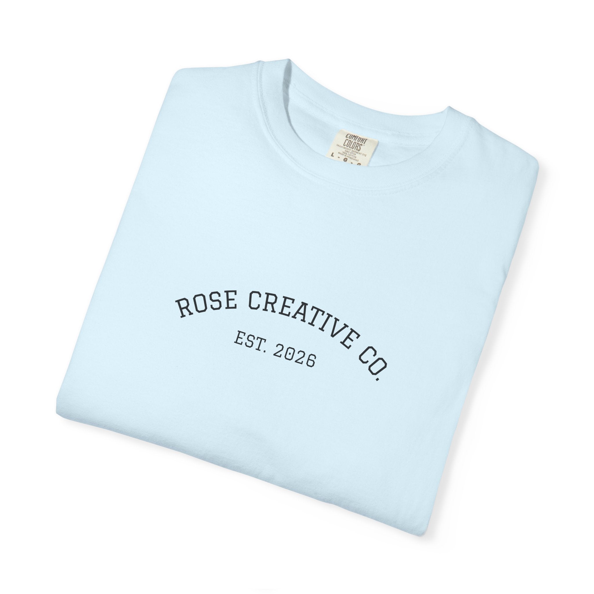 Vintage Rose Creative Co. Graphic T-Shirt — Garment-Dyed Casual Tee
