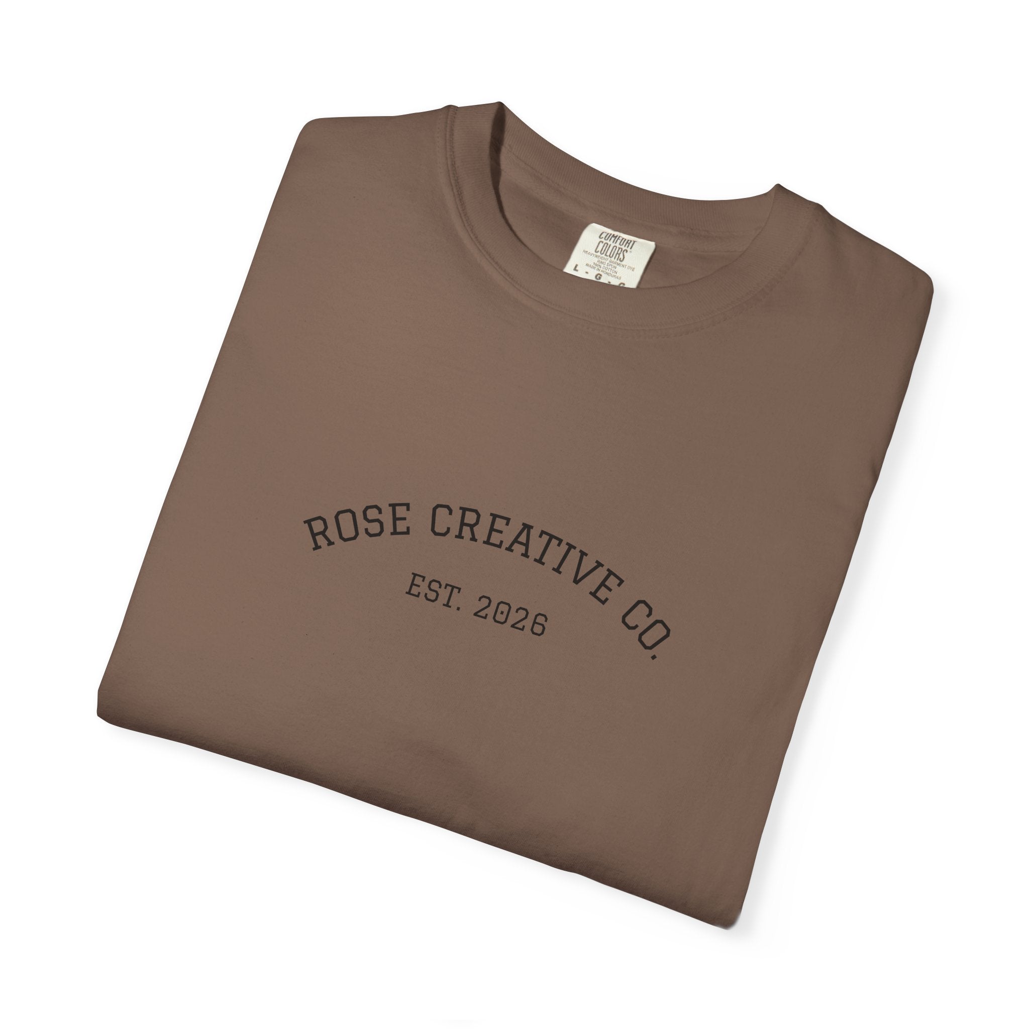 Vintage Rose Creative Co. Graphic T-Shirt — Garment-Dyed Casual Tee